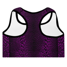 Load image into Gallery viewer, Leopard Padded Sports Bra (Purple)
