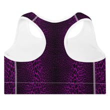 Load image into Gallery viewer, Leopard Padded Sports Bra (Purple)
